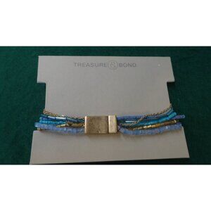 Treasure & Bond Tonal Bead Magnetic Bracelet Blue Gold from Nordstrom